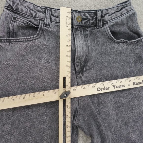 Collusion Jeans Womens 28 Gray Charcoal Wash Wide Leg High Rise Crop Denim - Picture 4 of 11